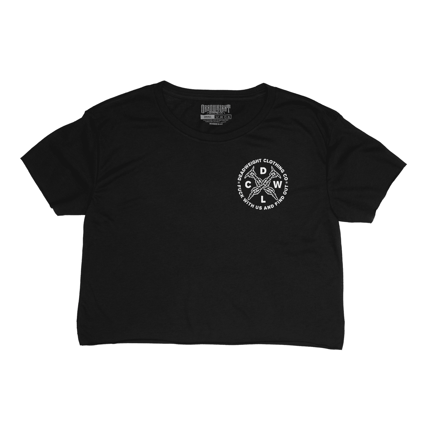 F*CK WITH US WOMENS CROP TOP Deadweight Clothing Co.